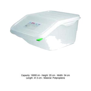 Polypropylene GN 2/3 Food Storage <b>Container</b> 16 L 41.5 × 34 × 20 h cm, Stackable Araven - Product Image 3