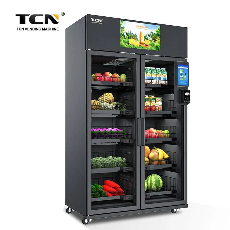 TCN 24/7 Self-Service Fridge Vending Machine Big Capacity Smart Combo Vending Machine