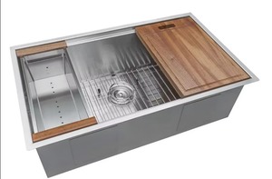 Lavello da <span class=keywords><strong>cucina</strong></span> angolare multifunzionale R10 in acciaio inox fatto a mano di alta qualità per fabbrica - Product Image 5