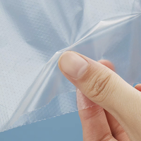 Sac en plastique à fond plat plié latéralement, sac d'emballage transparent jetable pour supermarché, sac alimentaire, qualité alimentaire, prix bas