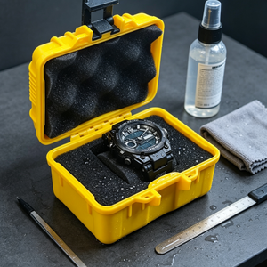 Nouvel étui de rangement pour montre avec insert en mousse personnalisé, 1 compartiment, boîte à montre durable et étanche, matériaux recyclés, plastique portable - Product Image 3