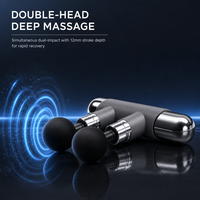 Pistolet de massage électrique rechargeable à double tête à haute intensité vibratoire pour la relaxation et la récupération musculaire