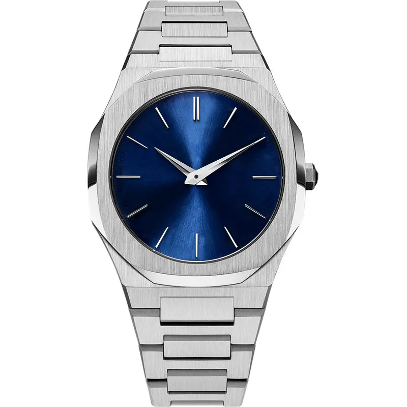 נירוסטה עסקים שעונים עם לוח שנה זכר שעון קוורץ מותג פרטי יוקרה Mens שעונים פשוט Montre לוגו Luxe