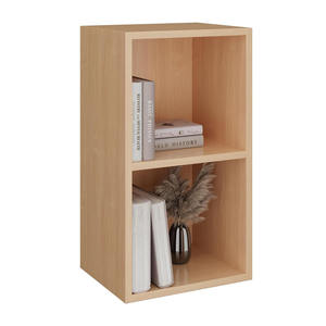 Étagère à livres en bois à 2 niveaux, bibliothèque autoportante haute pour salon, chambre, bureau, avec <span class=keywords><strong>rangement</strong></span> pour CD et vitrine - Product Image 6