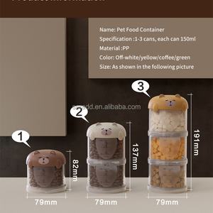 Portable Eco-Friendly PP Pet Snack Storage Bucket with Sealing Lid for Outdoor Walking Cats <b>Dogs</b> Food Box - Product Image 2