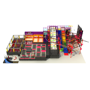 Équipement <span class=keywords><strong>de</strong></span> parc <span class=keywords><strong>de</strong></span> trampolines modulaire à grande échelle, incluant une piste <span class=keywords><strong>de</strong></span> ski sèche + un parcours d'obstacles Ninja + une piscine à éponges - Product Image 1