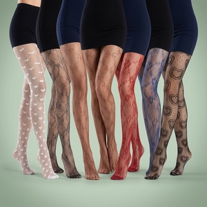 Collants en nylon recyclé GRS pour femmes rondes, collants sexy grande taille à dentelle florale, logo OEM personnalisé - Product Image 2