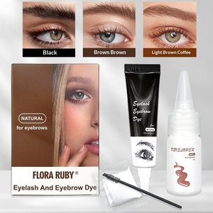 FLORA RUBY Crema <span class=keywords><strong>para</strong></span> teñir <span class=keywords><strong>pestañas</strong></span> <span class=keywords><strong>y</strong></span> <span class=keywords><strong>cejas</strong></span>, juego de herramientas de maquillaje de belleza de secado rápido <span class=keywords><strong>y</strong></span> larga duración - Product Image 2