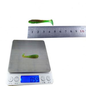 Topline 20 pièces/sac leurre de pêche à la truite 4Cm 0.6G lumineux T queue appât de pêche Shad leurre appât artificiel doux <span class=keywords><strong>Wrom</strong></span> - Product Image 2