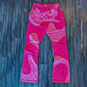 Pantalon de jogging pour hommes en tissu vintage délavé et déchiré, coupé et cousu, personnalisé, vente en gros de vêtements de Dongguan - Product Image 3