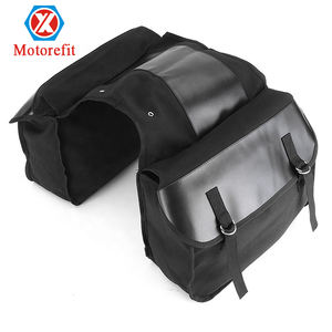 Motorefit borsa in tela nera borsa da sella laterale per moto borsa per attrezzi per tutti i tipi di moto - Product Image 1