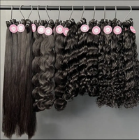 Vente en gros de cheveux indiens bruts à double étirage 100% cheveux humains alignés sur les cuticules fournisseurs de paquets de cheveux bruts ondulés de donneur