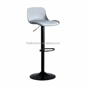 2022 new design plastic Furniture bar chair bar roon with a soft cushion adjustable height and swivel bar stool chair