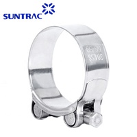 Super Heavy-Duty Single T Screw Solid Bolt Hose Clamp High Torque Performance Pouces Systèmes de mesure métriques