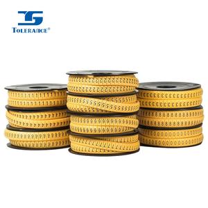 पीवीसी केबल मार्करों 2.6mm2-4.2mm2 पीले रंग केबल लेबल मार्कर केबल अक्षरांकीय मार्कर ट्यूब - Product Image 2