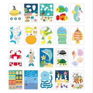 Scissor Practice Cut Paste Skills <b>Training</b> Create Ocean Animals Cute Cartoon Theme Activity <b>Book</b> - Product Image 5
