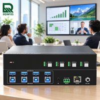 4x4 USB-Sharing-Matrix-Switch 5V900mA USB-A Stromversorgung Einfaches Plug-and-Play für Büropräsentationen und Veranstaltungen