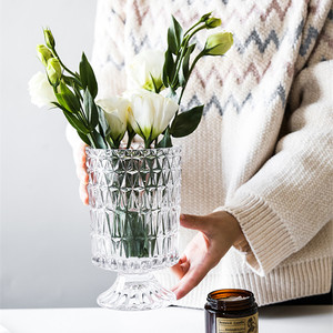 Moderno stile europeo retrò <span class=keywords><strong>vaso</strong></span> <span class=keywords><strong>di</strong></span> cristallo a gambe alte idroponiche da tavolo all'ingrosso decorazioni per la casa ornamenti <span class=keywords><strong>di</strong></span> <span class=keywords><strong>fiori</strong></span> <span class=keywords><strong>di</strong></span> nozze <span class=keywords><strong>in</strong></span> - Product Image 2