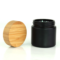 Kendi kaca tahan anak Logo ukiran kustom dengan tutup bambu kayu ek Acacia