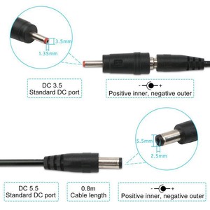 Convertisseur de tension USB vers DC 5,5 mm 3,5 mm 2 en 1 |   5V à 9V 12V pour routeur WiFi |   Utilisez une batterie externe en cas d'urgence |   1M - Product Image 3