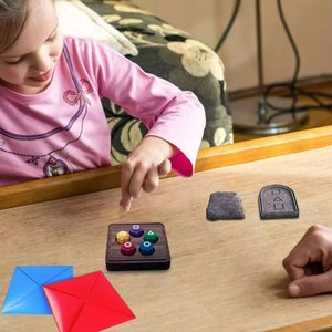 Set di Giochi Tradizionali Coreani, Dadi per Feste, Accessori Quadrati, Circolari e Triangolari, Gioco di Abilità Familiare in Plastica, Set Gonggi Jack in Confezione Regalo per Bambini - Product Image 3