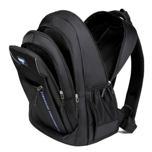 Laptop <b>Backpack</b> For Men 16-Inch <b>Large</b> <b>Capacity</b> Business Travel College Student Schoolbag Blue Solid Color Shoulder Straps - Product Image 3