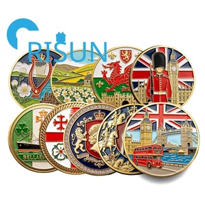 Monedas Conmemorativas Personalizadas al por Mayor del Reino Unido: Monedas Metálicas Conmemorativas <span class=keywords><strong>de</strong></span> Lugares Emblemáticos Reales Británicos, Monedas <span class=keywords><strong>de</strong></span> Desafío Esmaltadas para Turismo - Product Image 1