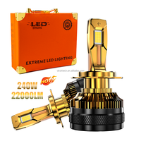 Nouveau phare LED haute puissance 240W 24V H4 22000 Lumens 6000K Ampoule de phare LED pour voiture
