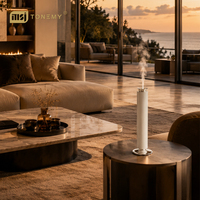 Diffuseur d'huiles essentielles sans eau en alliage d'aluminium de qualité supérieure avec lumière d'ambiance rechargeable, contrôle par bouton APP et usage domestique