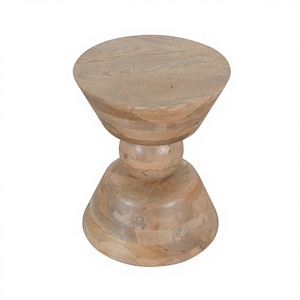 Table d'appoint contemporaine en bois écologique et confortable avec design géométrique, mobilier de chambre moderne, support au sol durable - Product Image 2