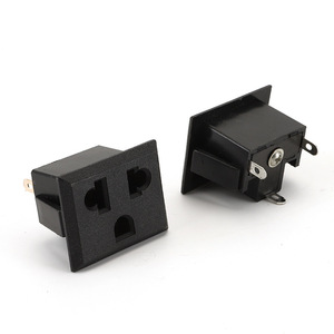 Chúng tôi 3 pin chống cháy tường cắm 250V 10A Đen nhiệt độ cao AC ổ cắm cho nhà bếp thương mại - Product Image 2