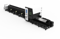 Machine de découpe laser CNC Tuosheng 6024 6KW/12KW avec deux mandrins et déchargement servo-automatique zéro déchet, biseautage en option