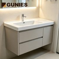 Lavabo de salle de bain rectangulaire moderne de luxe en céramique poli à poser sous le comptoir, avec drain, monotrou, écologique