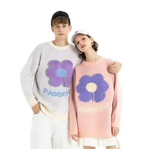 Knitwear Original Fun Small Flower Sweater Autumn Fresh Crew Neck Pullover