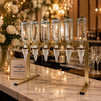 Distributeur de parfum à 6 têtes pour magasin, pour huiles essentielles dorées, 6 bouteilles de 500 ml en verre, machines de remplissage pour mariages