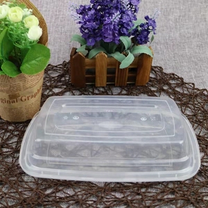 Boîte à bento personnalisée à un compartiment Boîte à lunch en plastique de gros Boîte à lunch de style américain avec couvercle - Product Image 3