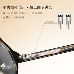 แว่นตาออพติคอลวานด้า F22248 กรอบอะซิเตททรงสี่เหลี่ยมแบบเต็มกรอบ สำหรับทุกเพศ เลนส์ใส วัสดุ CR-39 - Product Image 4