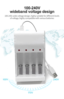 PUJIMAX – chargeur de batterie universel ni-mh à 4 emplacements, aa aaa, affichage led, 1.2v, aa, usb, pour 2a, 3a