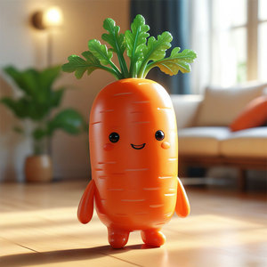 Juguete Masticable Personalizado para Mascotas, Zanahoria Naranja de Silicona, Duradero, para Jugar en Interiores, para Perros - Product Image 5