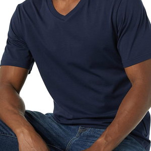 เสื้อยืดคอกว้างทรงสปอร์ตคลาสสิกสำหรับผู้ชายไซส์พลัสแบบสั่งทำพิเศษ แขนสั้น เหมาะสำหรับใส่ลำลองในฤดูร้อน สวมใส่สบาย เข้ารูปพอดีตัว เสื้อยืดเรียบง่ายสำหรับผู้ชาย - Product Image 5