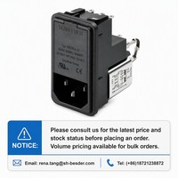 FN378-6-21 Support de fusible IEC avec filtre EMI/RFI et sélecteur de tension 250VAC 6A, montage sur panneau, pour matériel ferroviaire, livraison rapide