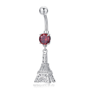 Nombril Anneaux Mode Tour Eiffel à <span class=keywords><strong>Paris</strong></span> Zircon Nombril Piercing Bijoux Anneau Nombril Nail Mode Corps Bijoux - Product Image 2