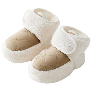 Chaussures pour bébé Crystal d'octobre, doublées de polaire pour l'hiver, chaudes, pour les premiers pas, 6-12 mois, unisexe, kaki, bleu ciel - Product Image 5