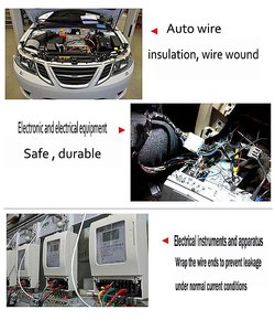 15 Meter <b>Heat</b>-resistant Flame Retardant Tape Coroplast Adhesive Cloth Tape for Car <b>Cable</b> Harness Wiring Loom Protection - Product Image 6