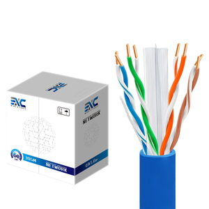 สายเคเบิลเครือข่าย UTP <span class=keywords><strong>Cat6</strong></span> สำหรับภายในอาคาร ตัวนำ CCA ขนาด 23AWG ยาว 1000 ฟุต  หุ้มฉนวน PVC มาตรฐาน ROHS สำหรับกล้องวงจรปิด OEM - Product Image 3