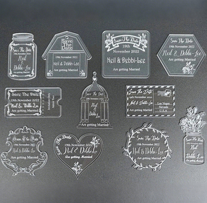 Cartes d'invitation de mariage et de fiançailles « SAVOIR LA <span class=keywords><strong>DATE</strong></span> », cadeaux personnalisés gravés en bois/acrylique, souvenirs de fête gravés - Product Image 3
