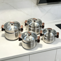 Couscoussier FLEY en acier inoxydable 304 triple épaisseur, durable, compatible gaz et induction, pour cuisine domestique