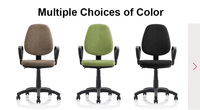 Chaise de bureau moderne en tissu avec dossier réglable et fonction pivotante pour usage intensif, chaise de travail pour personnel