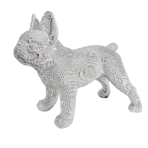 Sculptures Art <span class=keywords><strong>Déco</strong></span> Figurines Bouledogue Moderne Simple Bloc Brillant <span class=keywords><strong>Statue</strong></span> de Chien Résine Artisanat pour Salon Cave à Vin Décoration - Product Image 2