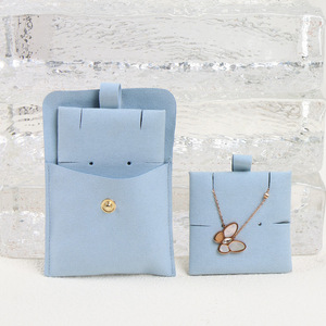 Bolsa de Joyería de Microfibra con Logotipo Personalizado, Bolsa de Almacenamiento Plegable para Collares y Pendientes, Bolsas de Regalo para Empaque de Joyería - Product Image 4